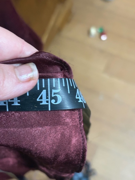 Audrey parks maroon satin wrap midi dress small women purple - Picture 10 of 12